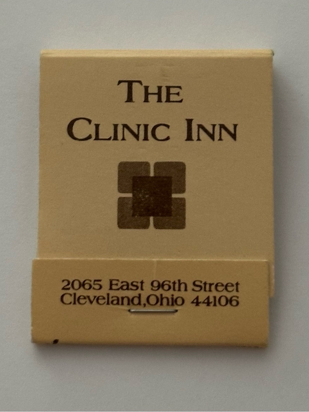 Vintage Matchbook The Clinic Inn Serving Cleveland Medical Center OH Ohio